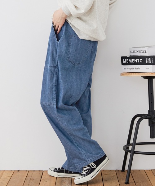 Fashion Letter(ファッションレター)の「【M-4L】ビッグポケット サーカスデニムパンツ(デニムパンツ・レディース・ネイビー/ブルー・LL/M/L/3L/4L)」の13枚目の写真