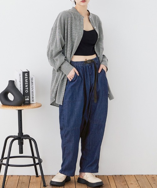 Fashion Letter(ファッションレター)の「【M-4L】ビッグポケット サーカスデニムパンツ(デニムパンツ・レディース・ネイビー/ブルー・LL/M/L/3L/4L)」の10枚目の写真