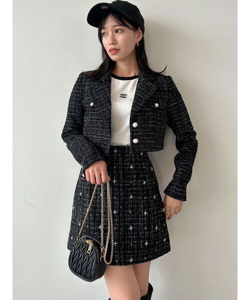 dazzlin（ダズリン）の「スクエアロゴTシャツ（Tシャツ/カットソー・レディース・ピンク/ブラック/オフホワイト・FREE）」の10枚目の写真