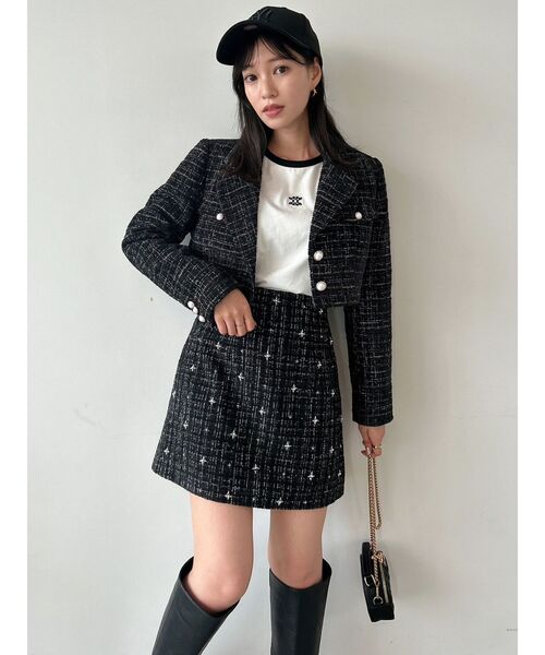 dazzlin（ダズリン）の「スクエアロゴTシャツ（Tシャツ/カットソー・レディース・ピンク/ブラック/オフホワイト・FREE）」の11枚目の写真