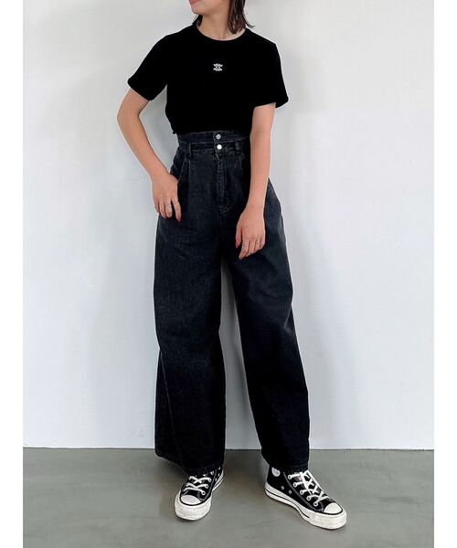 dazzlin（ダズリン）の「スクエアロゴTシャツ（Tシャツ/カットソー・レディース・ピンク/ブラック/オフホワイト・FREE）」の20枚目の写真