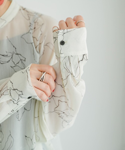 ITEMS URBANRESEARCH（アイテムズ アーバンリサーチ）の「シアーヨウリュウバンドカラーシャツ（シャツ/ブラウス・レディース・ネイビー/ラベンダー/その他1・FREE）」の20枚目の写真