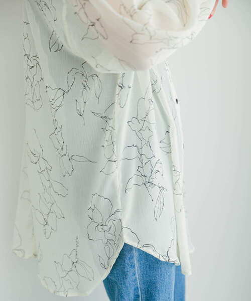 ITEMS URBANRESEARCH（アイテムズ アーバンリサーチ）の「シアーヨウリュウバンドカラーシャツ（シャツ/ブラウス・レディース・ネイビー/ラベンダー/その他1・FREE）」の21枚目の写真