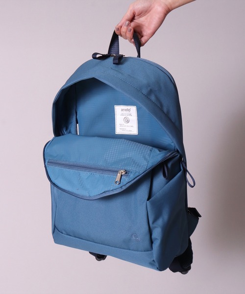 anello(アネロ)の「(LF)【anello】7ポケット デイパック(バックパック/リュック・レディース・ネイビー/ライトベージュ/ブラック・ONE SIZE)」の14枚目の写真