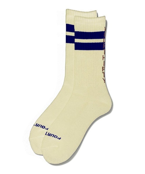 430(フォーサーティ)の「mko11416- CM VERT EMB LONG SOX ロングソックス(ソックス/靴下・メンズ・ホワイト/ベージュ/グリーン・FREE)」の3枚目の写真
