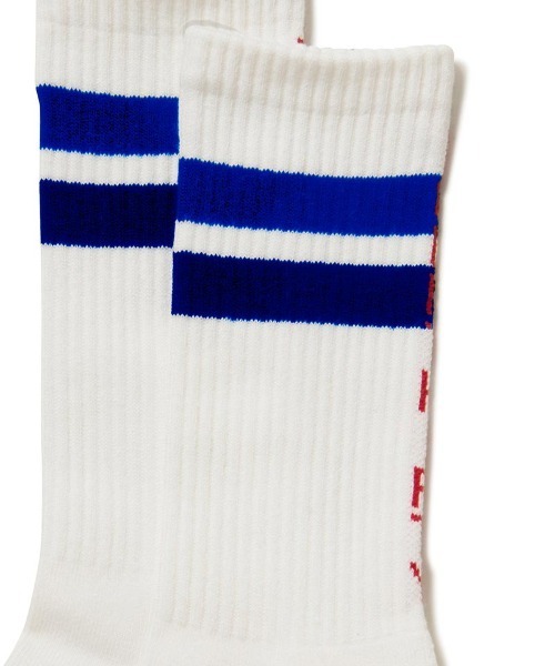 430(フォーサーティ)の「mko11416- CM VERT EMB LONG SOX ロングソックス(ソックス/靴下・メンズ・ホワイト/ベージュ/グリーン・FREE)」の7枚目の写真