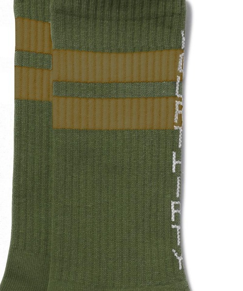 430(フォーサーティ)の「mko11416- CM VERT EMB LONG SOX ロングソックス(ソックス/靴下・メンズ・ホワイト/ベージュ/グリーン・FREE)」の5枚目の写真