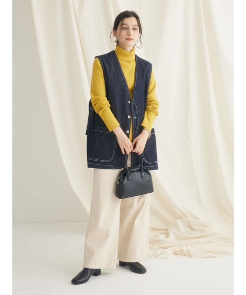 CRAFT STANDARD BOUTIQUE(クラフトスタンダードブティック)の「デニムワークベスト(ベスト・レディース・ダークインディゴブルー/インディゴブルー・M/L)」の4枚目の写真