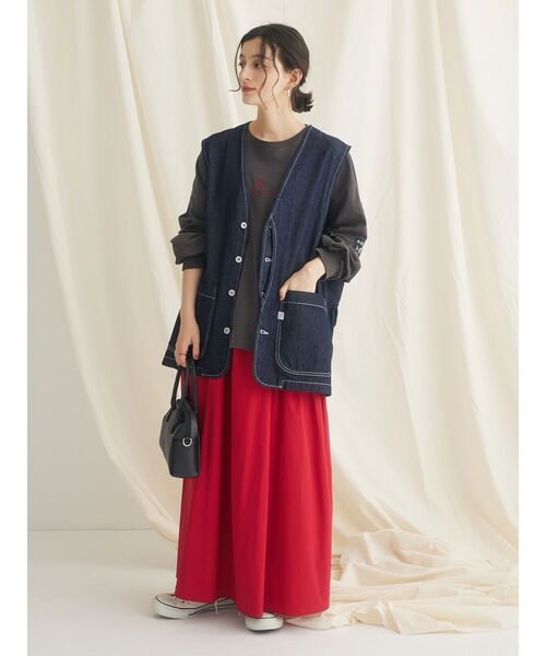 CRAFT STANDARD BOUTIQUE(クラフトスタンダードブティック)の「デニムワークベスト(ベスト・レディース・ダークインディゴブルー/インディゴブルー・M/L)」の5枚目の写真