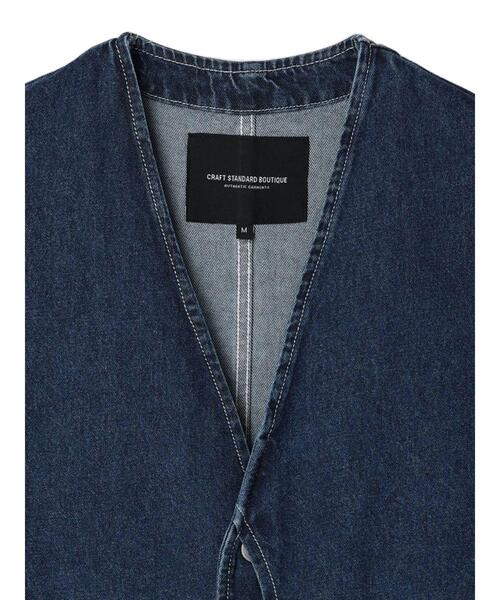 CRAFT STANDARD BOUTIQUE(クラフトスタンダードブティック)の「デニムワークベスト(ベスト・レディース・ダークインディゴブルー/インディゴブルー・M/L)」の8枚目の写真