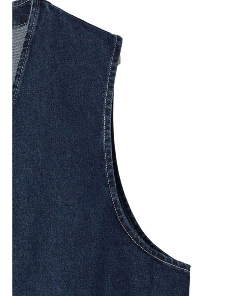 CRAFT STANDARD BOUTIQUE(クラフトスタンダードブティック)の「デニムワークベスト(ベスト・レディース・ダークインディゴブルー/インディゴブルー・M/L)」の9枚目の写真