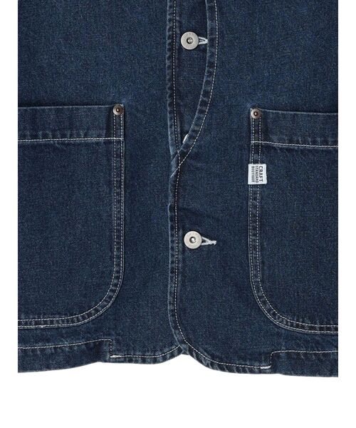 CRAFT STANDARD BOUTIQUE(クラフトスタンダードブティック)の「デニムワークベスト(ベスト・レディース・ダークインディゴブルー/インディゴブルー・M/L)」の10枚目の写真