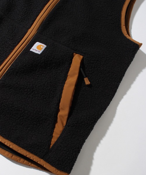 Carhartt(カーハート)の「【Carhartt/カーハート】RELAXED FIT FLEECE FULL ZIP VEST/リラックスフィット フルジップベスト(ベスト・メンズ・カーキ/ブラック・S)」の20枚目の写真