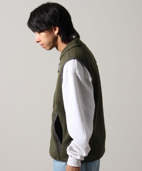 Carhartt(カーハート)の「【Carhartt/カーハート】RELAXED FIT FLEECE FULL ZIP VEST/リラックスフィット フルジップベスト(ベスト・メンズ・カーキ/ブラック・S)」の11枚目の写真