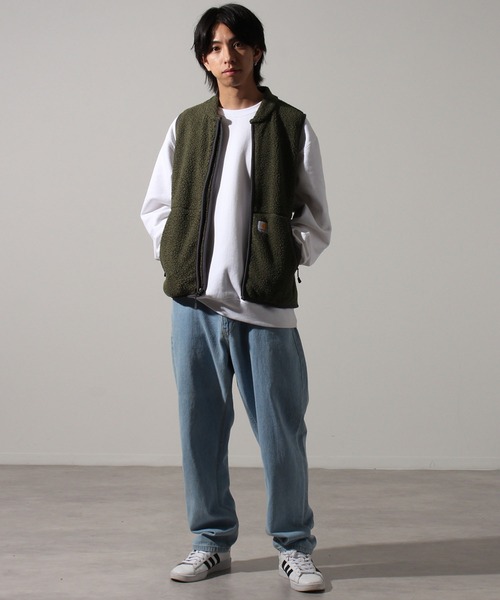 Carhartt(カーハート)の「【Carhartt/カーハート】RELAXED FIT FLEECE FULL ZIP VEST/リラックスフィット フルジップベスト(ベスト・メンズ・カーキ/ブラック・S)」の13枚目の写真