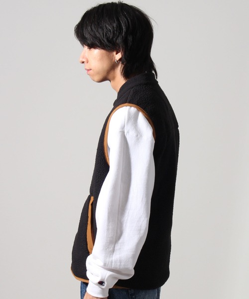 Carhartt(カーハート)の「【Carhartt/カーハート】RELAXED FIT FLEECE FULL ZIP VEST/リラックスフィット フルジップベスト(ベスト・メンズ・カーキ/ブラック・S)」の6枚目の写真