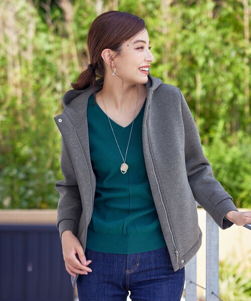 【セール】ショートパーカーコート（カーディガン/ボレロ）｜Tiaclasse（ティアクラッセ）