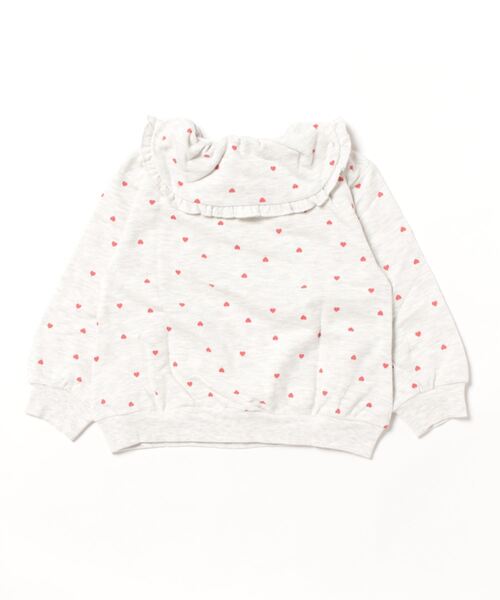 Lycee mine（リセマイン）の「【表コットン毛玉バイバイ】フリル衿付き総柄スウェット（スウェット・キッズ・オートミール/ネイビー/ピンク・120cm/140cm/110cm/150cm/100cm/130cm）」の10枚目の写真