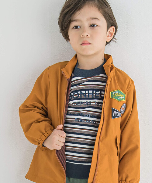 BeBe（ベベ）の「【お揃い】リブマルチボーダーTシャツ(90~150cm)（Tシャツ/カットソー・キッズ・ネイビー・140cm/150cm/130cm/110cm/90cm/100cm/120cm）」の6枚目の写真