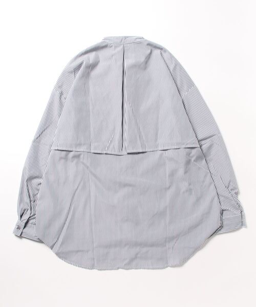 fort point(フォーポイント)の「【FORT POINT/フォートポイント】フラシヨークオーバーシャツ ビッグシルエット(シャツ/ブラウス・レディース・オフホワイト/ブラック/チャコールグレー・MEDIUM)」の4枚目の写真