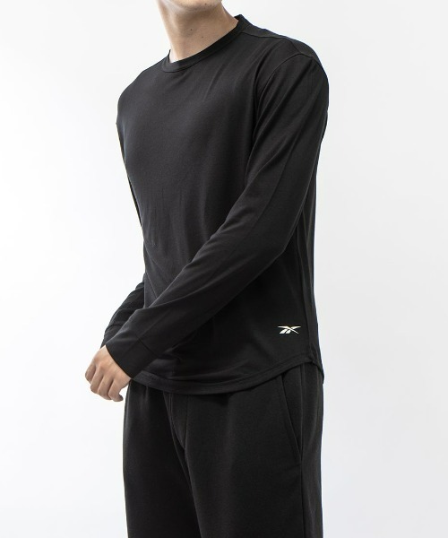 Reebok(リーボック)の「アクティブチル+ドリームブレンド ロングスリーブ Tシャツ / TS AC+DREAMBLEND LONG SLEEVE TEE(Tシャツ/カットソー・メンズ・ライトグレー/ブラック・SMALL/MEDIUM/LARGE/XX-LARGE/X-LARGE/X-SMALL)」の2枚目の写真