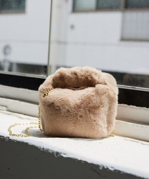 フェイクファーミニバッグ980205