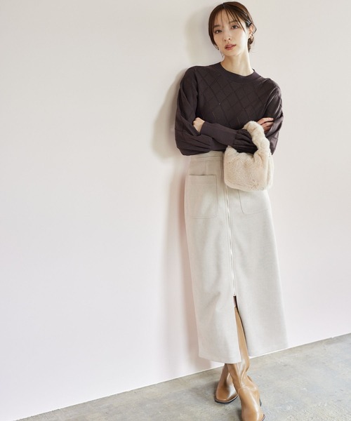 Andemiu（アンデミュウ）の「フェイクファーミニバッグ980205（トートバッグ・レディース・ベージュ/カーキ/ブラック・FREE）」の11枚目の写真