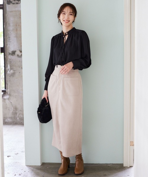 Andemiu（アンデミュウ）の「フェイクファーミニバッグ980205（トートバッグ・レディース・ベージュ/カーキ/ブラック・FREE）」の5枚目の写真