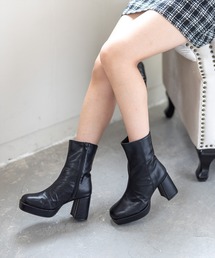 clear | 前後厚底ヒールショートブーツ≪2024AW新作≫(ブーツ)