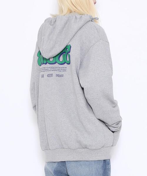 EXIEEE（イグジー）の「EXIEEE/ロゴZIPパーカー（パーカー・レディース・杢グレー/ブラウン/ブラック・SMALL/MEDIUM/LARGE）」の16枚目の写真