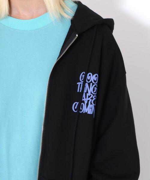EXIEEE（イグジー）の「EXIEEE/ロゴZIPパーカー（パーカー・レディース・杢グレー/ブラウン/ブラック・SMALL/MEDIUM/LARGE）」の20枚目の写真