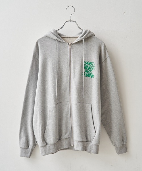 EXIEEE（イグジー）の「EXIEEE/ロゴZIPパーカー（パーカー・レディース・杢グレー/ブラウン/ブラック・SMALL/MEDIUM/LARGE）」の21枚目の写真