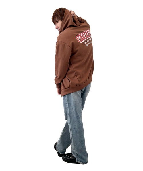 EXIEEE（イグジー）の「EXIEEE/ロゴZIPパーカー（パーカー・レディース・杢グレー/ブラウン/ブラック・SMALL/MEDIUM/LARGE）」の10枚目の写真