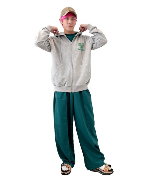 EXIEEE（イグジー）の「EXIEEE/ロゴZIPパーカー（パーカー・レディース・杢グレー/ブラウン/ブラック・SMALL/MEDIUM/LARGE）」の8枚目の写真