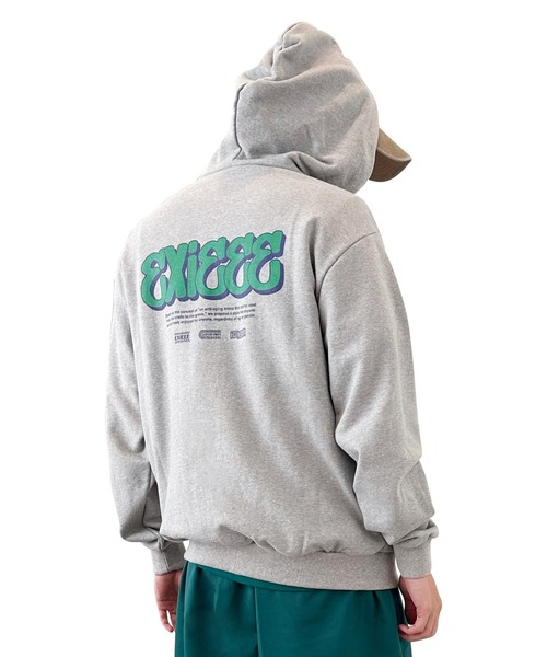 EXIEEE（イグジー）の「EXIEEE/ロゴZIPパーカー（パーカー・レディース・杢グレー/ブラウン/ブラック・SMALL/MEDIUM/LARGE）」の6枚目の写真