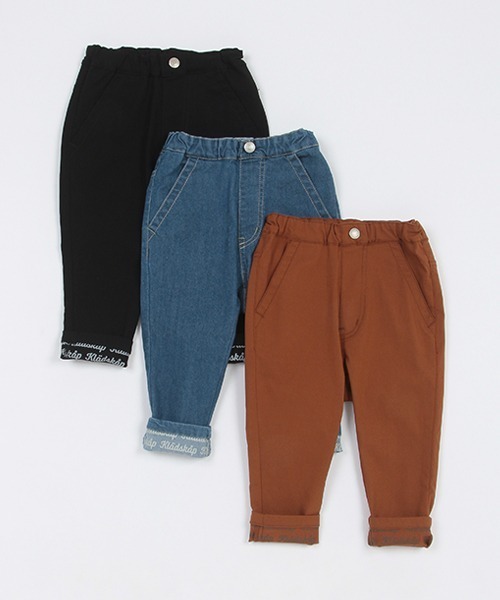 kladskap（クレードスコープ）の「裾裏ロゴPTロング丈テーパードパンツ（チノパンツ・キッズ・ブルー/ブラウン/ブラック・90cm/130cm/110cm/100cm/120cm/80ｃｍ）」の13枚目の写真