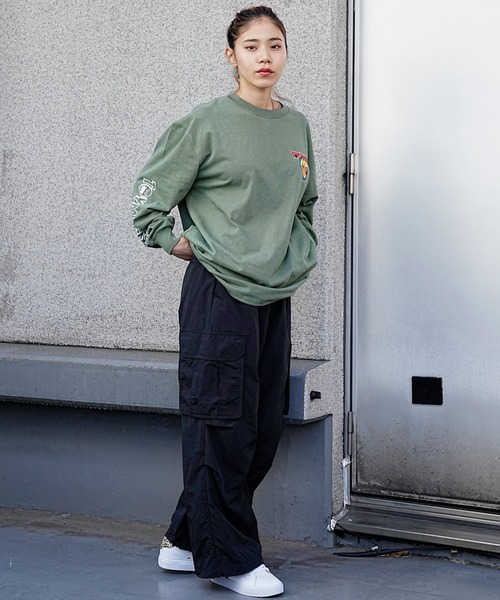 Dickies（ディッキーズ）の「【ムラサキスポーツ別注】Dickies/ディッキーズ イージーカーゴパンツ パラシュートパンツ ナイロンワイドパンツ 80232800（カーゴパンツ・レディース・ベージュ/ブラック/グレー・M/L）」の6枚目の写真