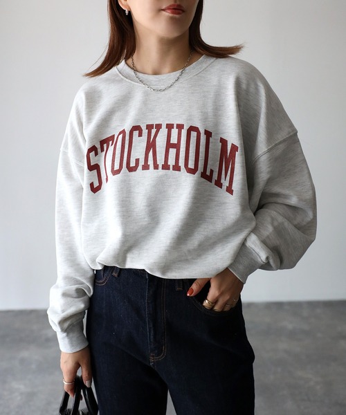 Riberry(リベリー)の「STOCKHOLM ロゴスウェット(スウェット・レディース・チャコールグレー/グリーン/ネイビー/オートミール/アイボリー/ブラック・FREE)」の5枚目の写真