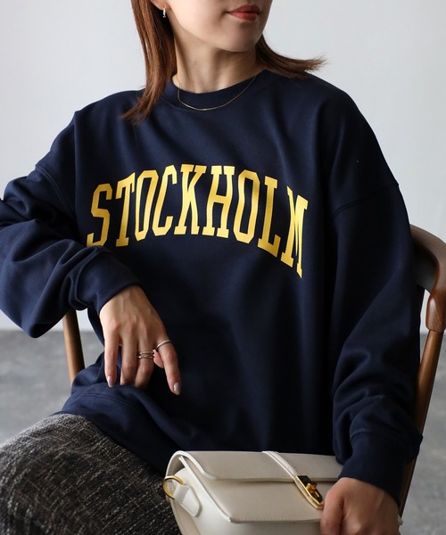 Riberry(リベリー)の「STOCKHOLM ロゴスウェット(スウェット・レディース・チャコールグレー/グリーン/ネイビー/オートミール/アイボリー/ブラック・FREE)」の6枚目の写真