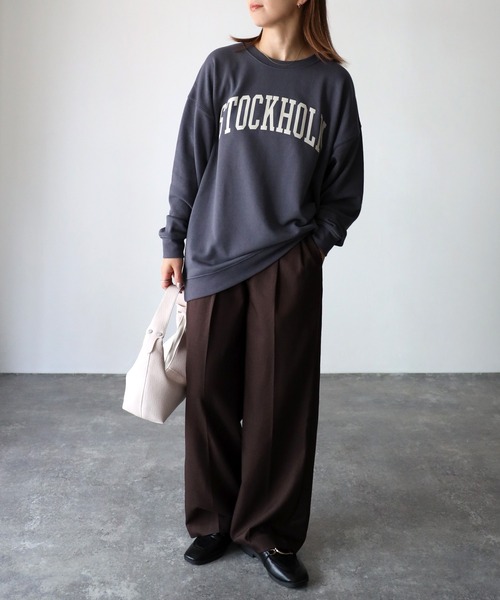 Riberry(リベリー)の「STOCKHOLM ロゴスウェット(スウェット・レディース・チャコールグレー/グリーン/ネイビー/オートミール/アイボリー/ブラック・FREE)」の9枚目の写真