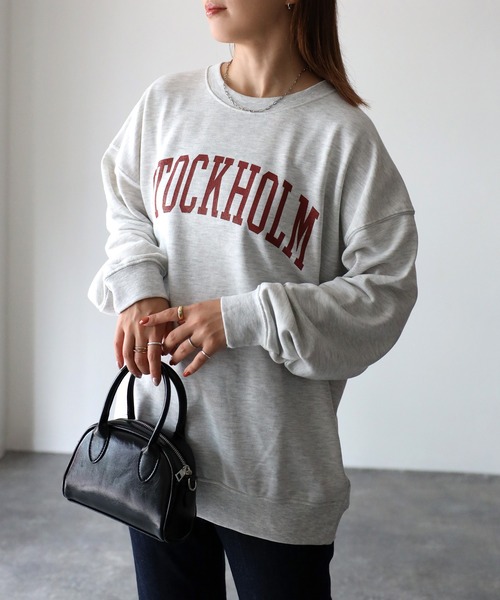 Riberry(リベリー)の「STOCKHOLM ロゴスウェット(スウェット・レディース・チャコールグレー/グリーン/ネイビー/オートミール/アイボリー/ブラック・FREE)」の10枚目の写真