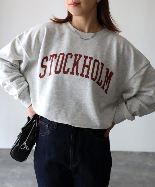 Riberry(リベリー)の「STOCKHOLM ロゴスウェット(スウェット・レディース・チャコールグレー/グリーン/ネイビー/オートミール/アイボリー/ブラック・FREE)」の11枚目の写真