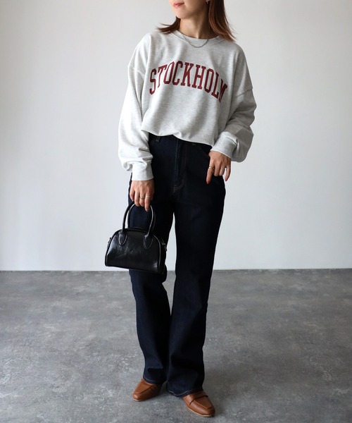 Riberry(リベリー)の「STOCKHOLM ロゴスウェット(スウェット・レディース・チャコールグレー/グリーン/ネイビー/オートミール/アイボリー/ブラック・FREE)」の15枚目の写真