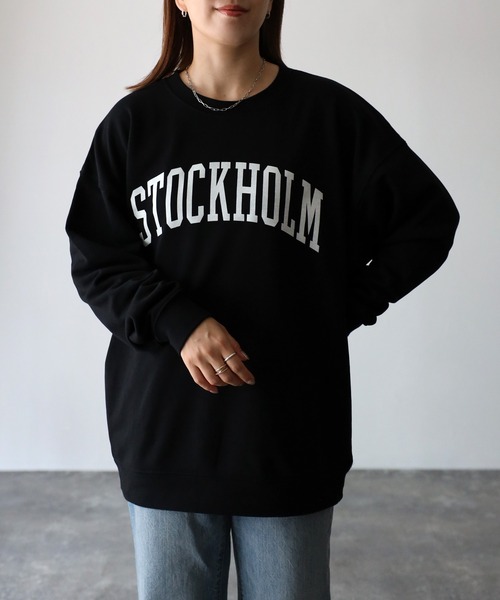 Riberry(リベリー)の「STOCKHOLM ロゴスウェット(スウェット・レディース・チャコールグレー/グリーン/ネイビー/オートミール/アイボリー/ブラック・FREE)」の16枚目の写真