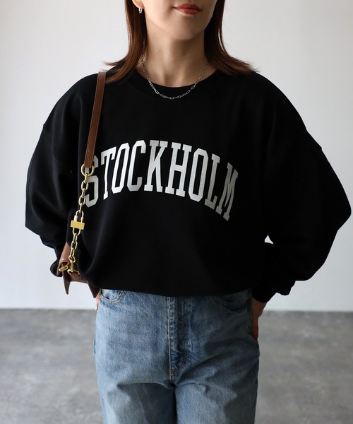 Riberry(リベリー)の「STOCKHOLM ロゴスウェット(スウェット・レディース・チャコールグレー/グリーン/ネイビー/オートミール/アイボリー/ブラック・FREE)」の19枚目の写真