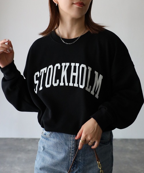 Riberry(リベリー)の「STOCKHOLM ロゴスウェット(スウェット・レディース・チャコールグレー/グリーン/ネイビー/オートミール/アイボリー/ブラック・FREE)」の22枚目の写真