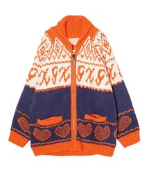 X-girl | LOGO PATTERN NORDIC CARDIGAN(カーディガン/ボレロ)