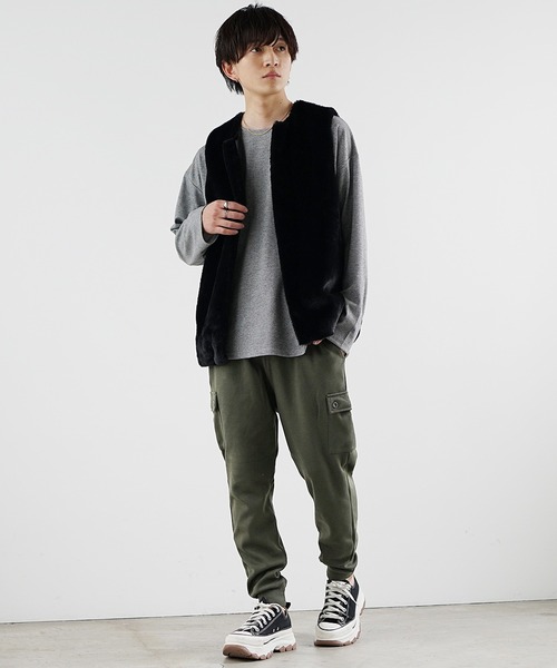 セール】【MinoriTY】毛玉ができないサルエルカーゴパンツ メンズ