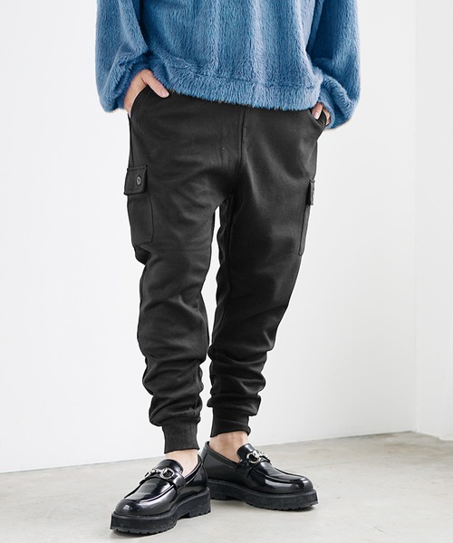 MinoriTY】毛玉ができないサルエルカーゴパンツ メンズ スウェット