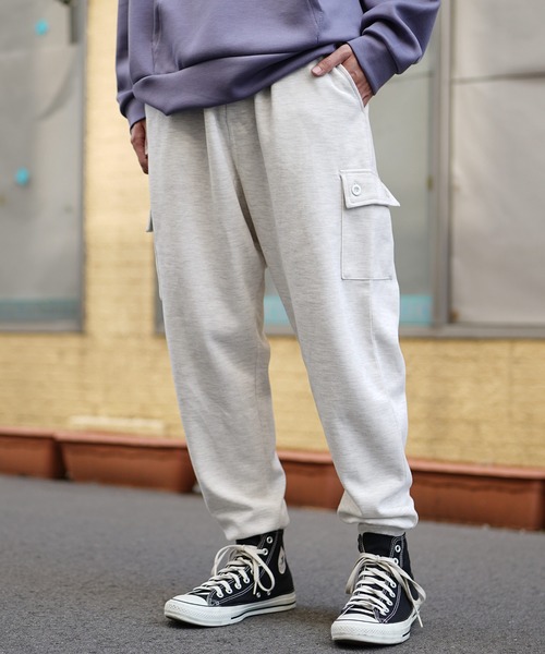 ルーズ サルエルパンツ メンズ スエットパンツ MinoriTY】毛玉ができないテーパードスウェットパンツ メンズ